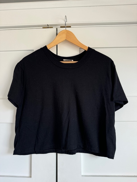 78&Sunny Tops - 78 & Sunny (SEAS) Black Cropped Tee